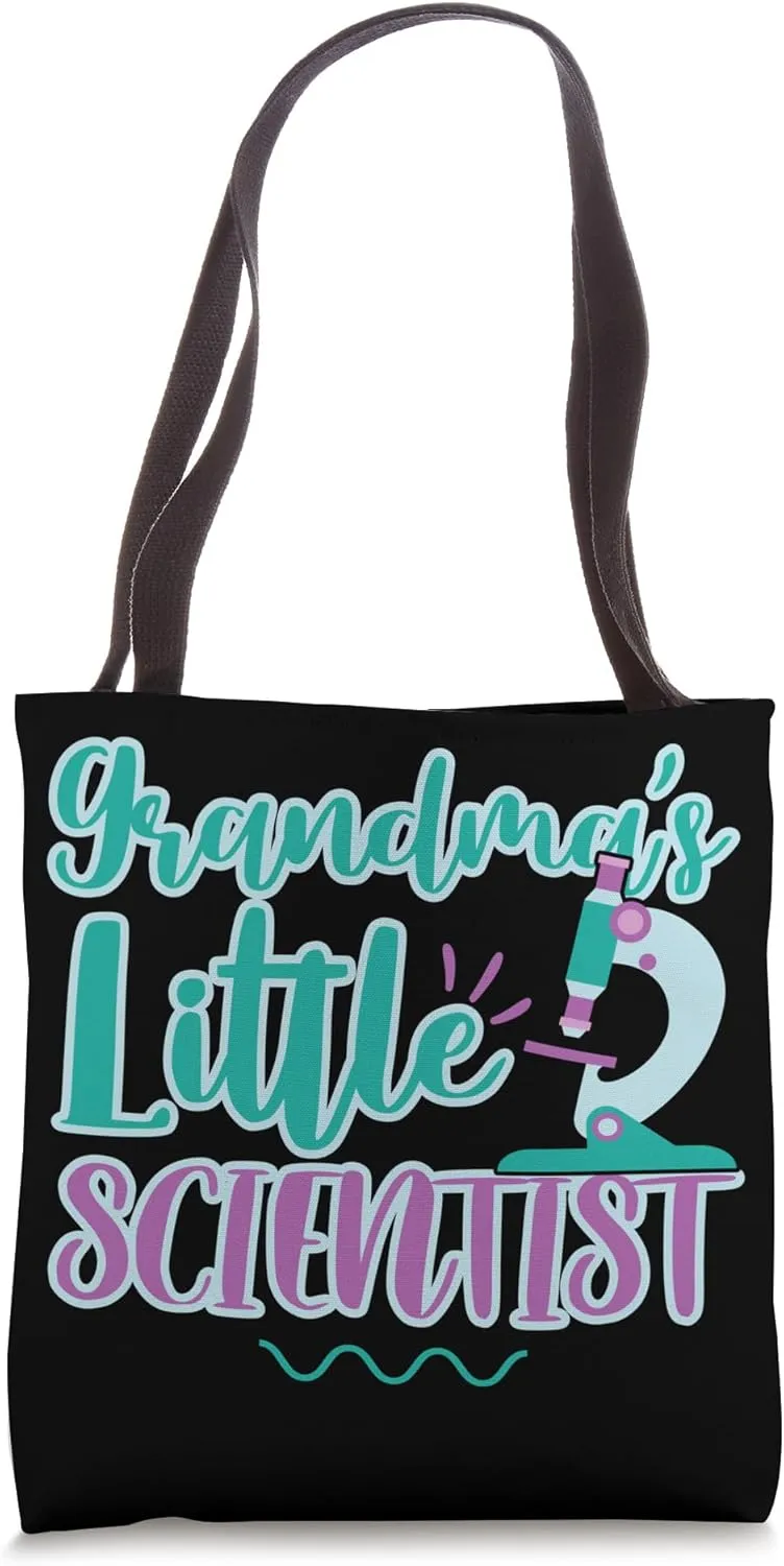 Grandma's Little Scientist Microscope STEM Family Tee Kids Tote Bag