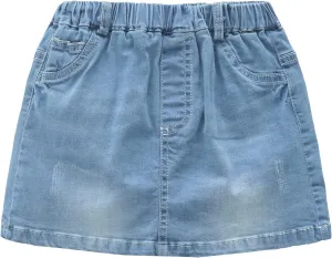GRANDWISH Little Girls Solid Color Denim Skort 2T-8T