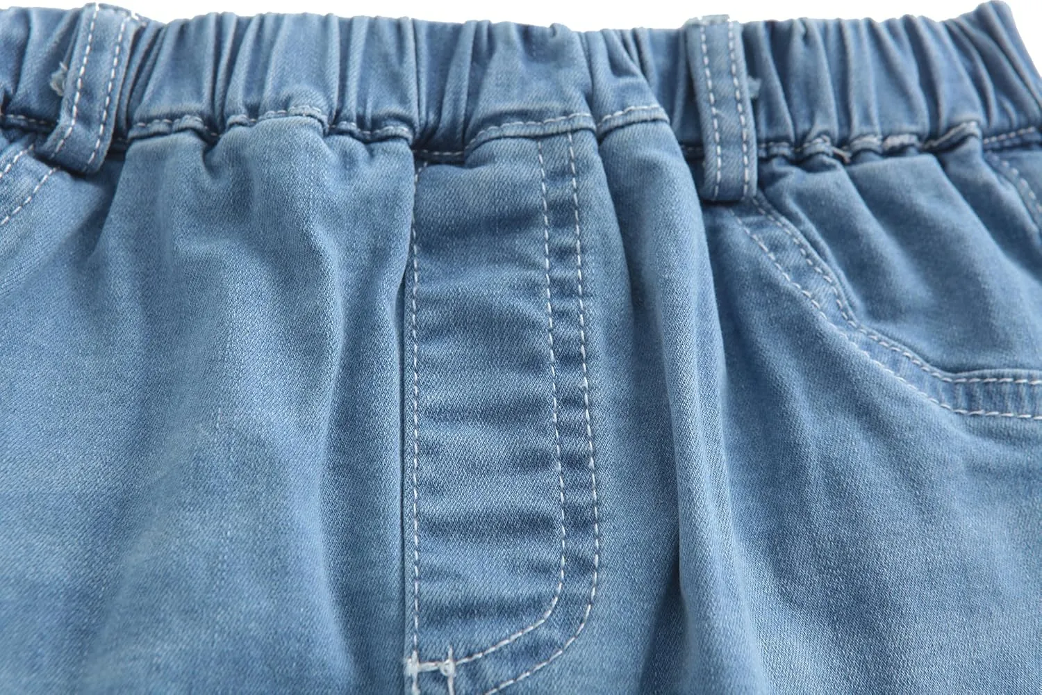 GRANDWISH Little Girls Solid Color Denim Skort 2T-8T