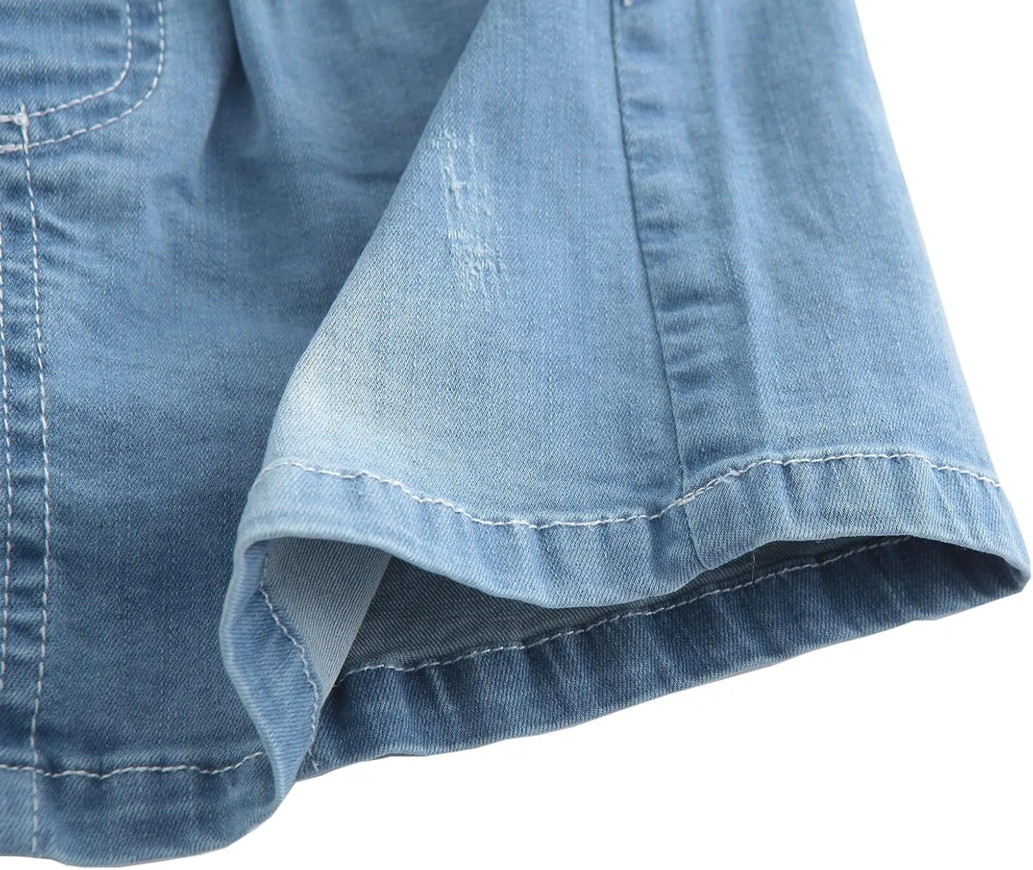 GRANDWISH Little Girls Solid Color Denim Skort 2T-8T