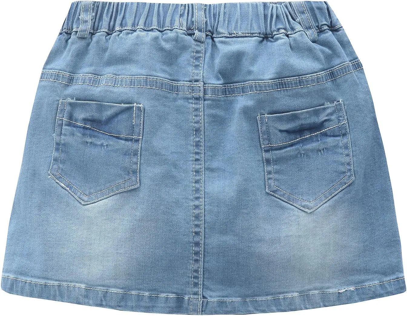 GRANDWISH Little Girls Solid Color Denim Skort 2T-8T