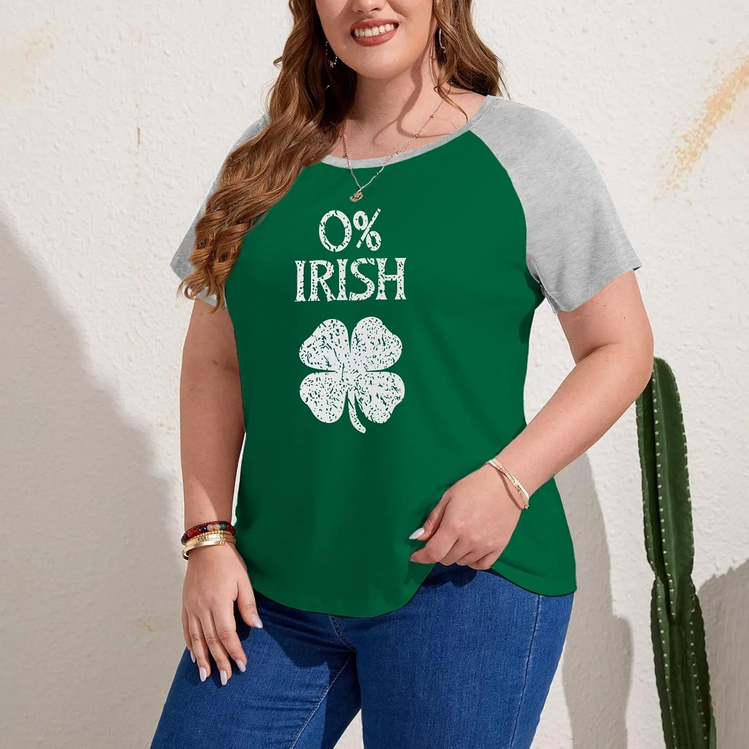 HDLTE Plus Size Shirts for Women Lucky Irish Festival Holiday T-Shirt Tee Tops