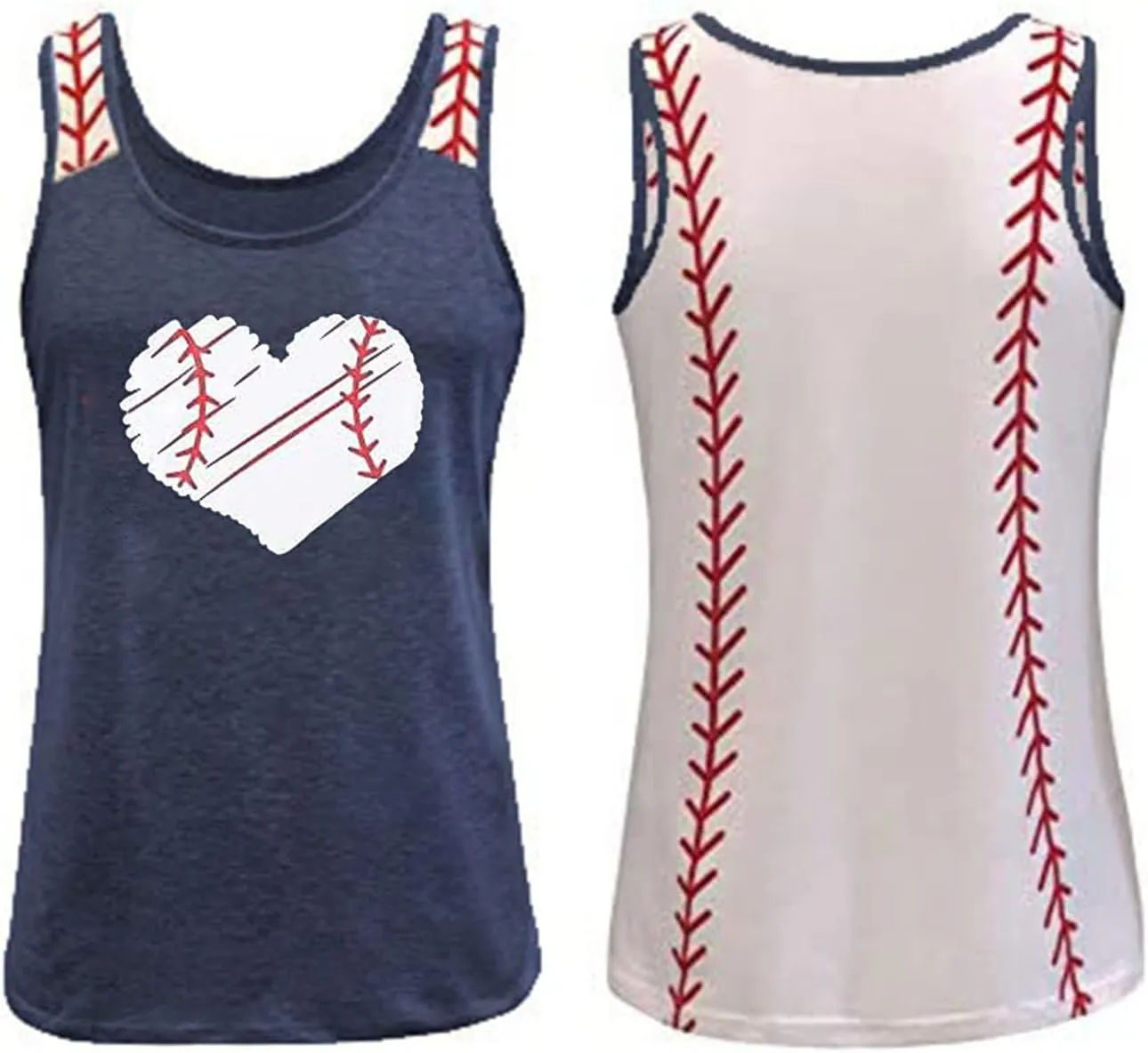 HEYO Baseball Mom Tank Tops Baseball Mama T Shirt Rub Some Dirt On It Letter Print Baseball Love Graphic Sleeveless Tee