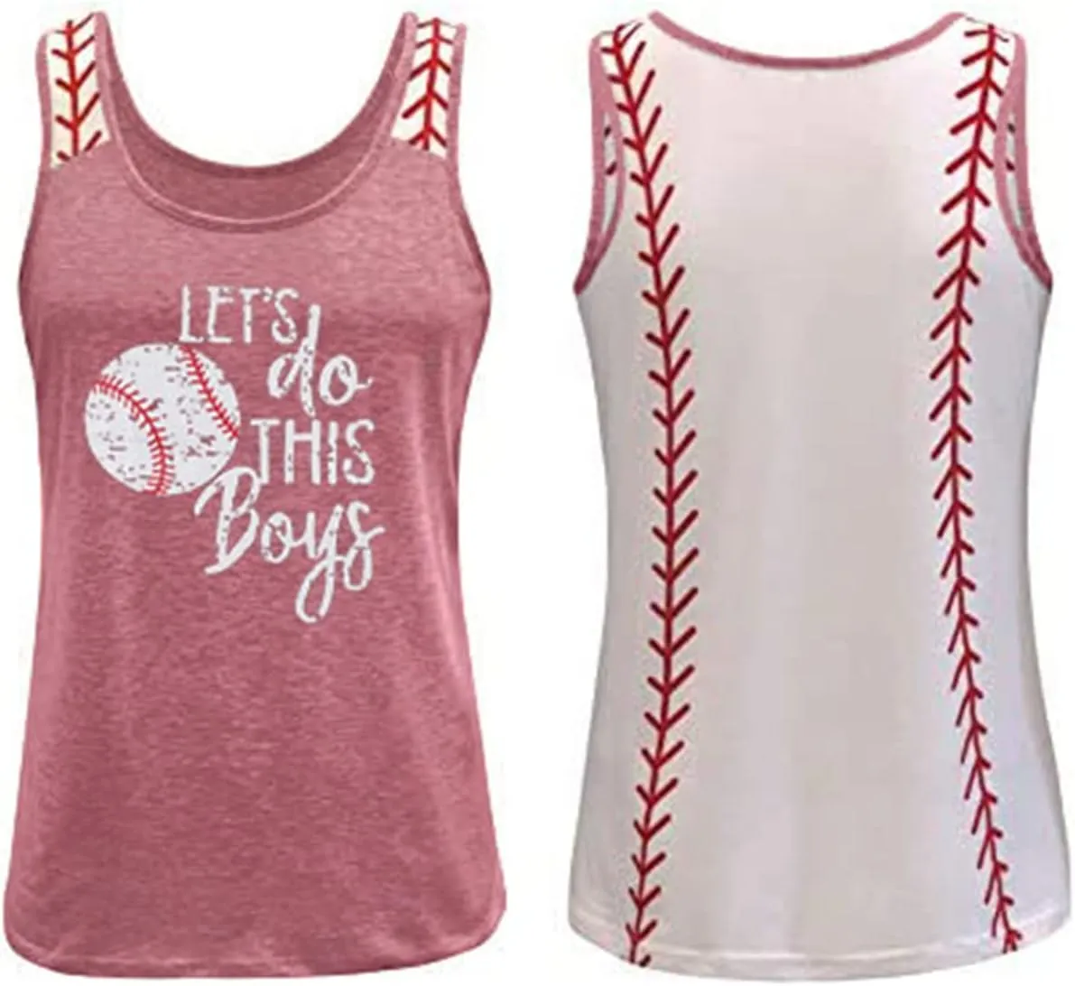 HEYO Baseball Mom Tank Tops Baseball Mama T Shirt Rub Some Dirt On It Letter Print Baseball Love Graphic Sleeveless Tee