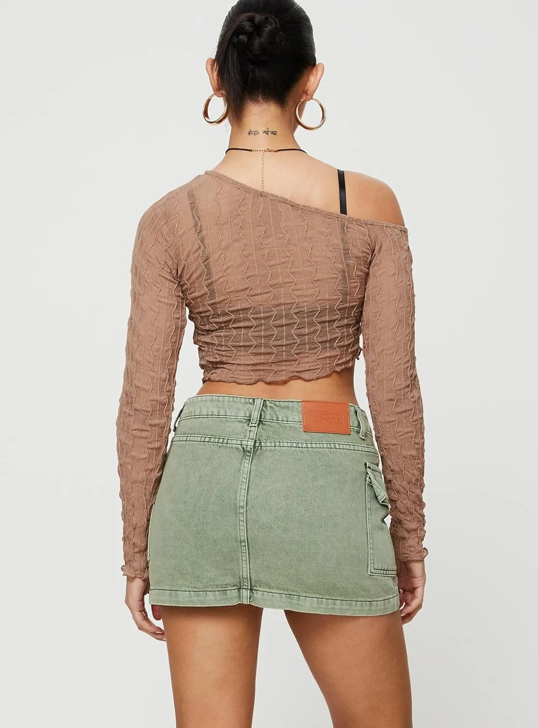 High Waisted Mini Skirt Women Summer Outfits Cargo Jean Skirt for Women with Side Pockets