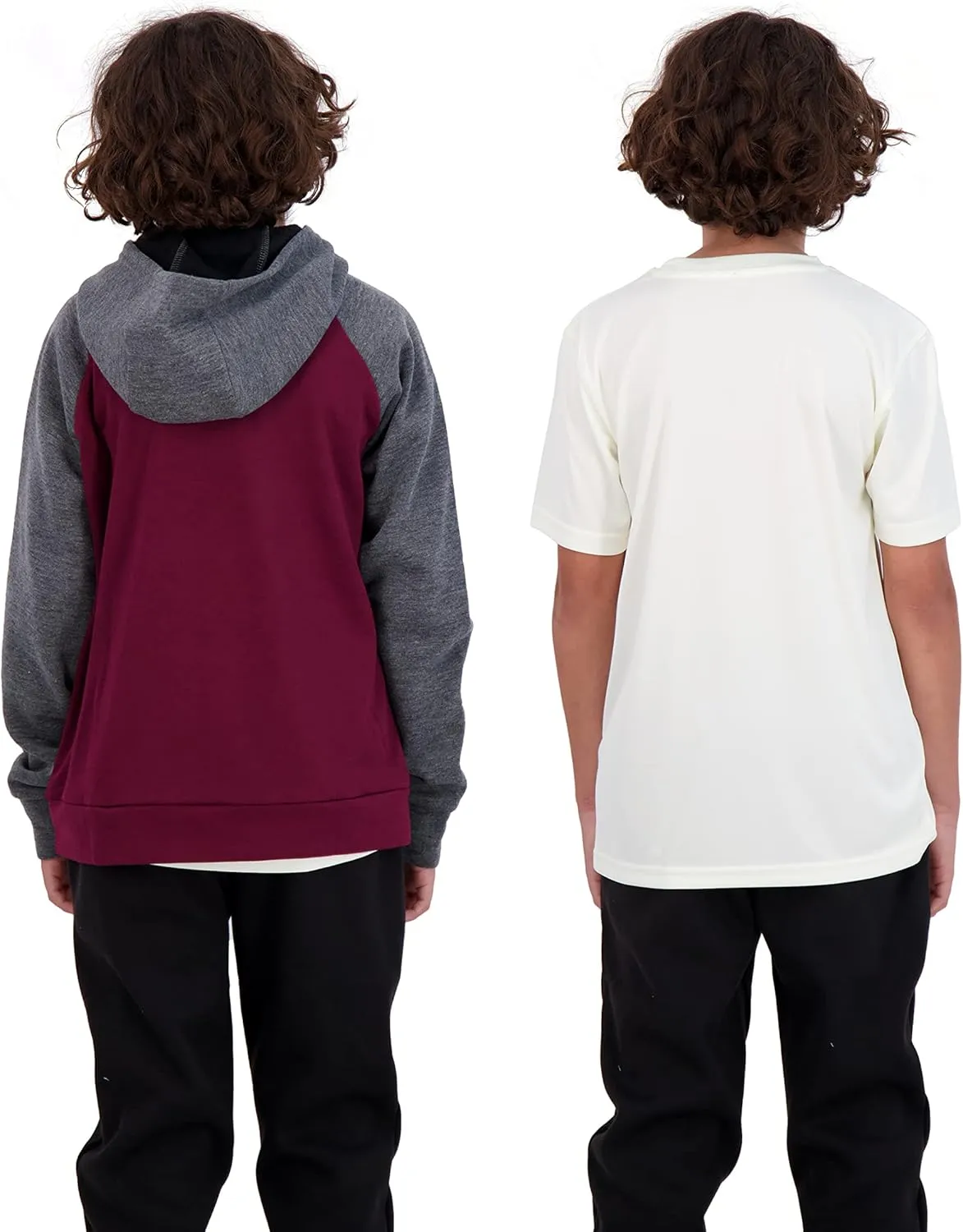 Hind Boys Fleece Hoodie and T-Shirt Set 2-Piece Kids Basketball Sweatshirt and Athletic Tee