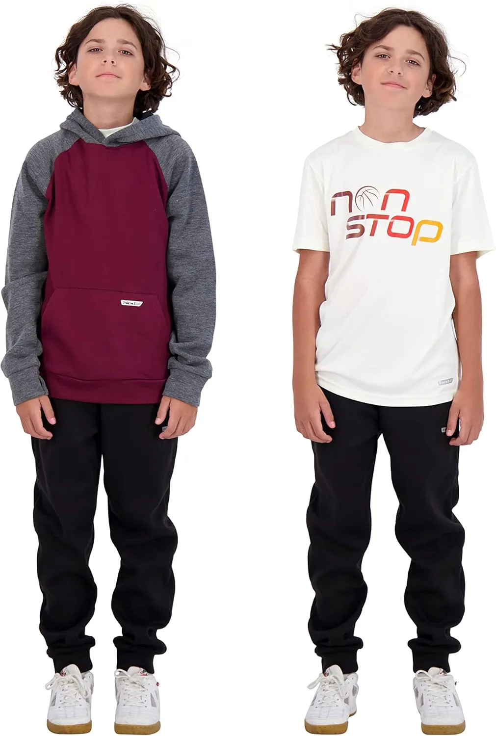 Hind Boys Fleece Hoodie and T-Shirt Set 2-Piece Kids Basketball Sweatshirt and Athletic Tee