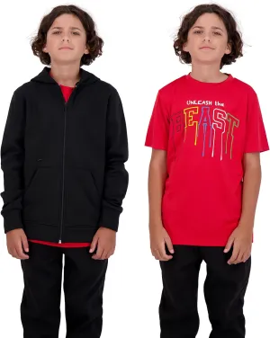 Hind Boys Fleece Hoodie and T-Shirt Set 2-Piece Kids Basketball Sweatshirt and Athletic Tee