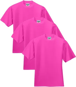 Jerzees Men's Black Heather Adult Short Sleeve Tee 3 Pack