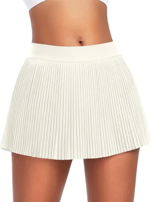 JoyGirl Womens Pleated Tennis Skirt with Shorts Golf Skirt High Waist Pickleball Skirts Athletic Skorts with Pockets