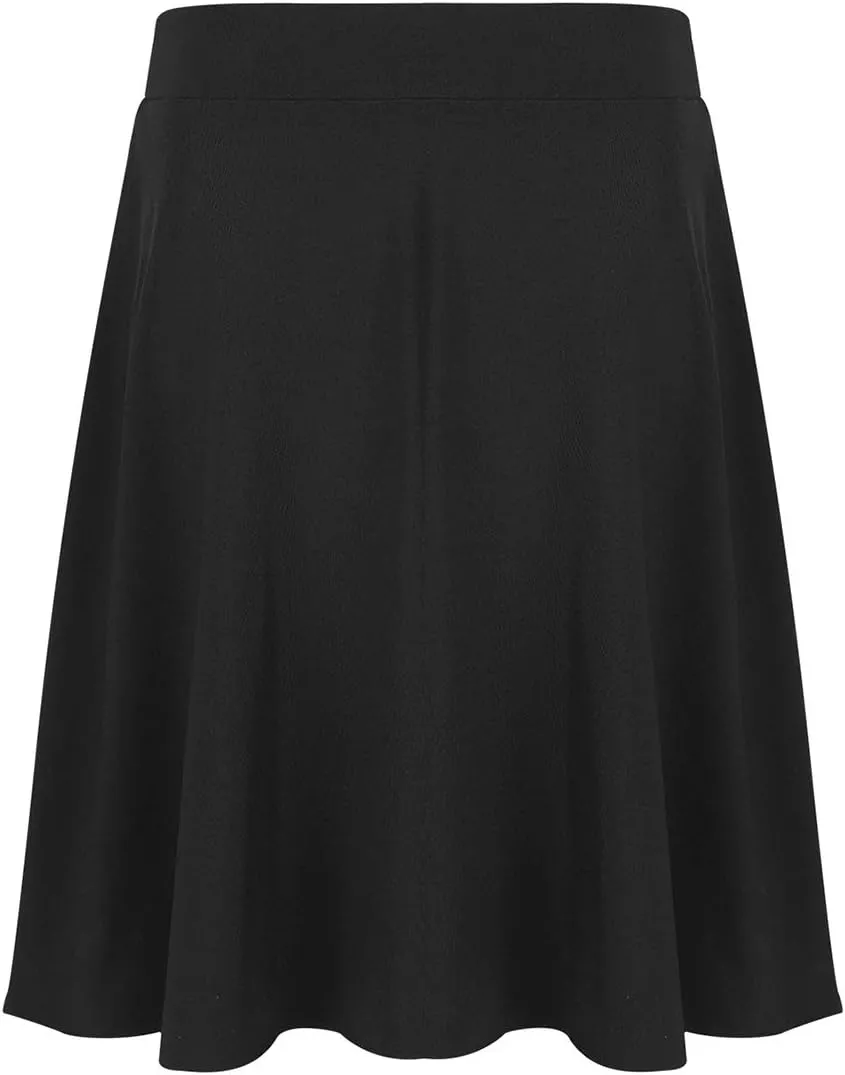Kids Girls A-Line Skater Skirt School Uniform High Waist Knee Length Pleated Skirt Casual Modest Wear