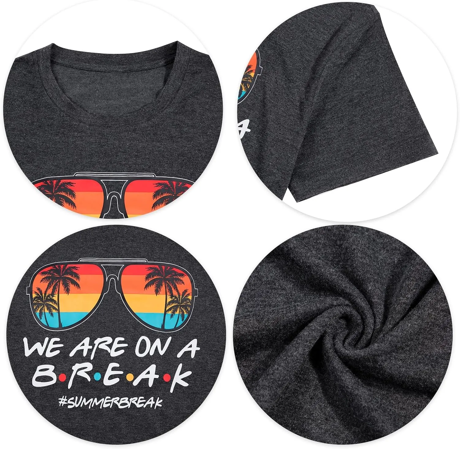 Last Day of School Teacher Shirt: Women We are On A Break Teacher Shirt Summer Break Tshirt Teacher Holiday Life Tee Tops