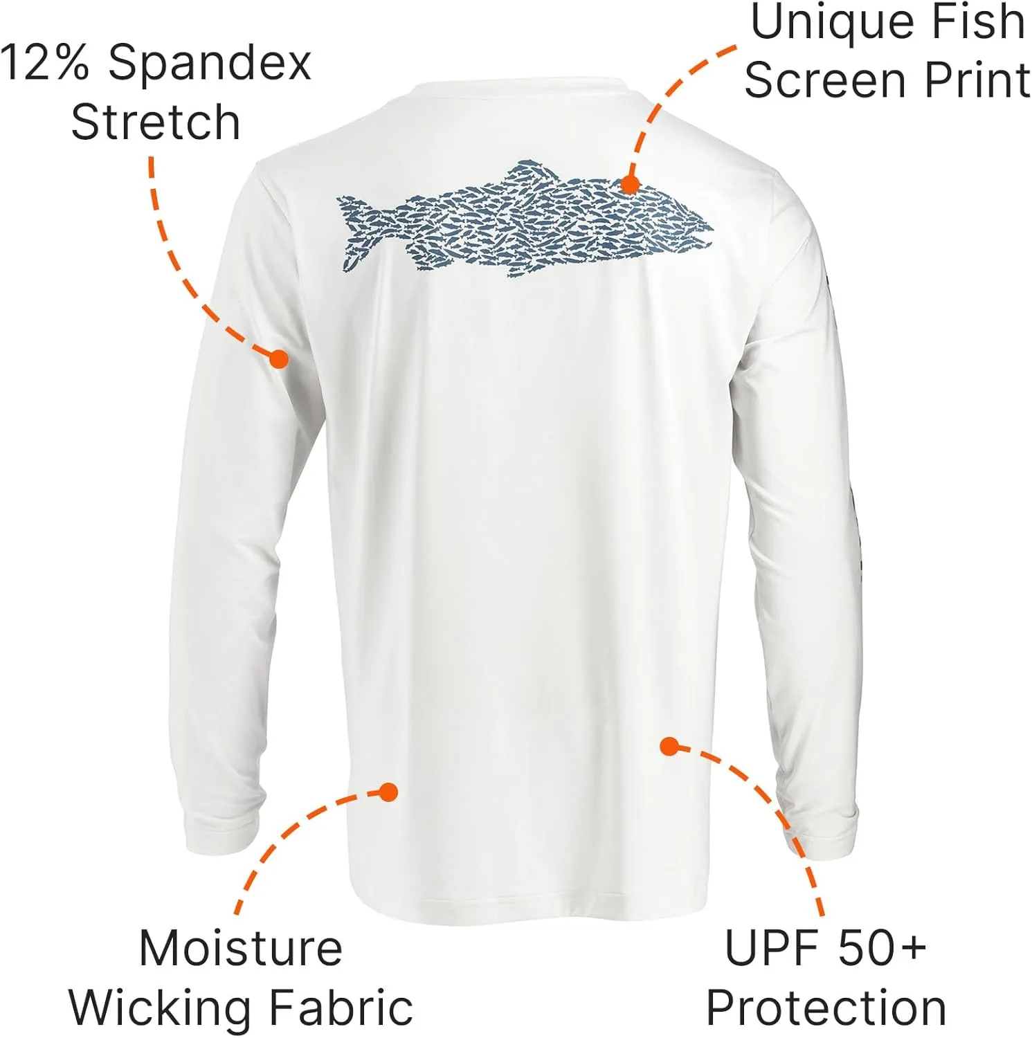 Legendary Whitetails Men's UPF 50  Uv Sun Protection Moisture Wicking Long Sleeve T-Shirt