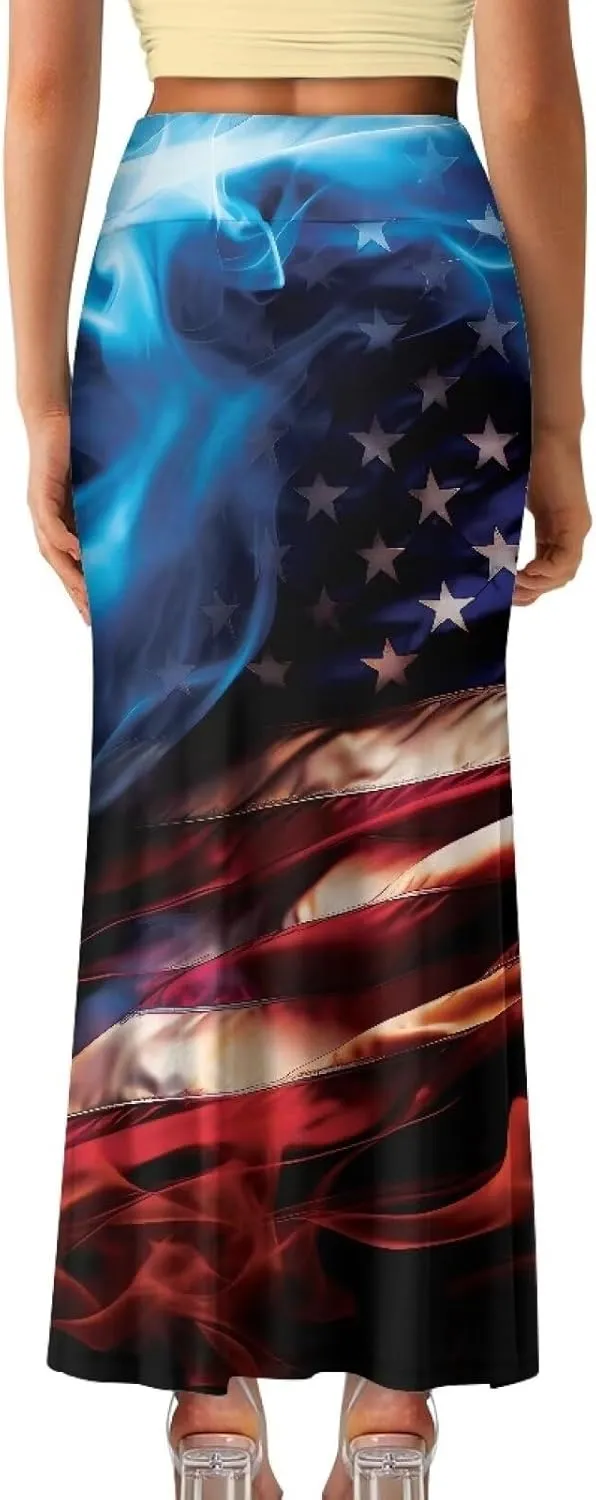 Long Skirts for Women Fall Flared Midi Skirt Flowy Maxi Skirt High Waist Ankle Length Pencil Skirt A-Line Skirts