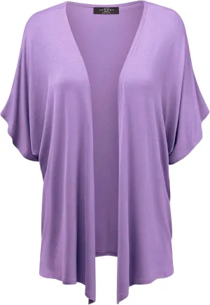 Made By Johnny Women's Kimono Style Short Sleeve Dolman Cardigan - Lightweight Open Front Summer Cover-Up