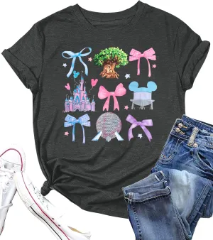 Magical Shirt for Women Magic Kingdom Shirts Castle Graphic T Shirt Family Vacation Tee Casual Holiday Tops