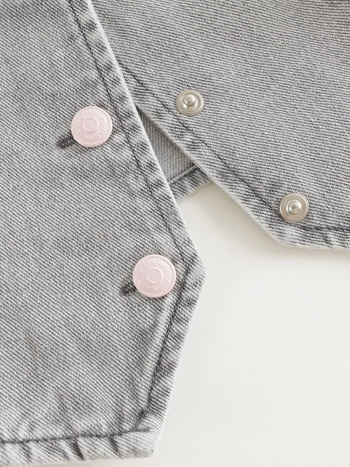 marc & janie Girls Denim V Neck Vest Vintage Button Down Tank Jacket Sleeveless Soft Tops 241359