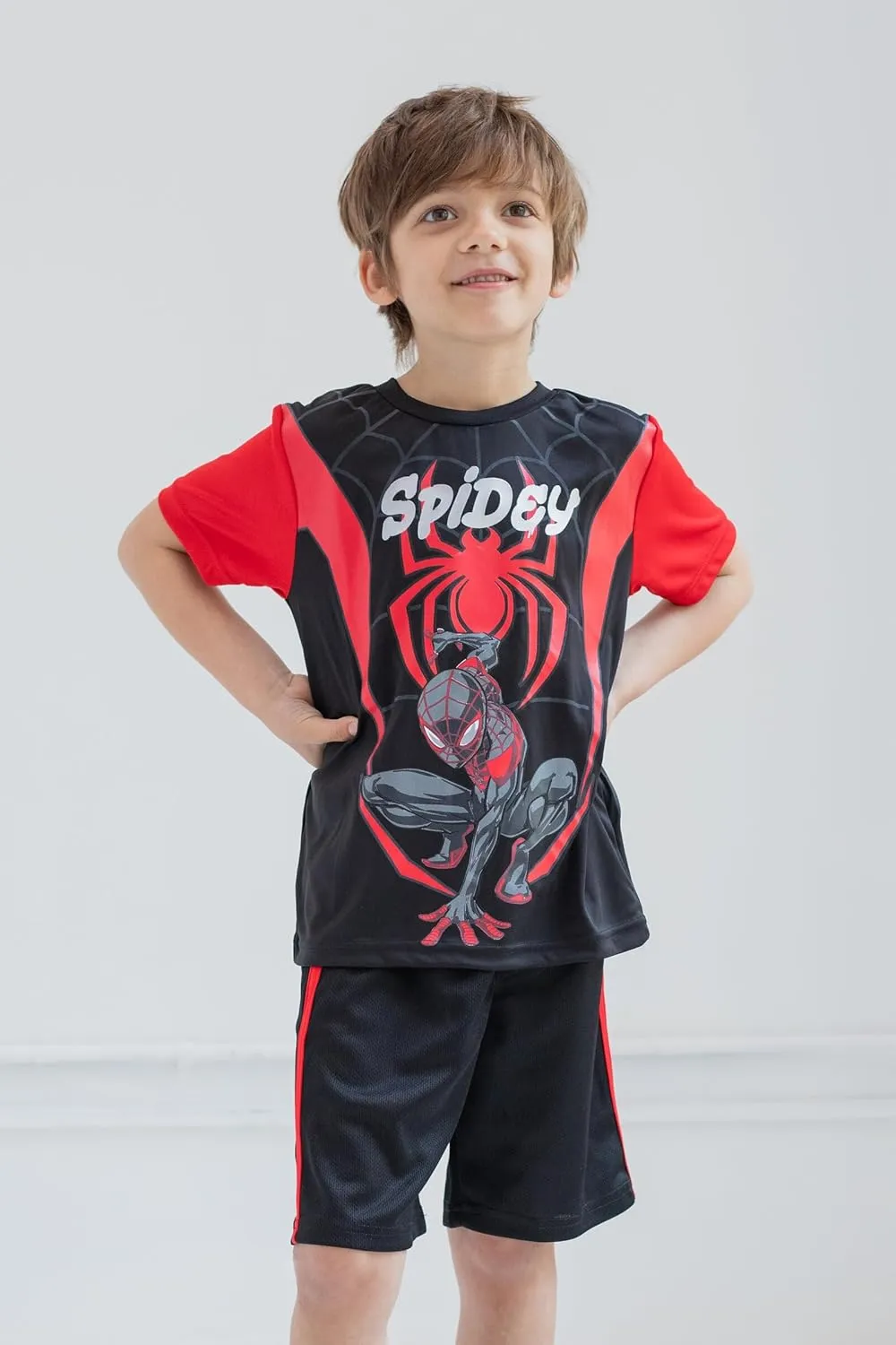 Marvel Avengers Captain America Iron Man Venom Hulk Cosplay Athletic T-Shirt and Shorts Outfit Set Toddler to Little Kid