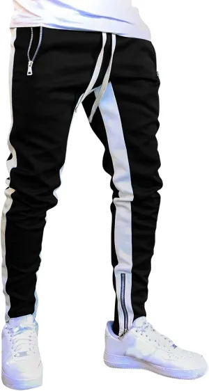 Mens Autumn Winter Cargo Joggers Stretch Pants Casual Twill Cotton Elastic Drawstring Outdoor Hiking Sweatpants