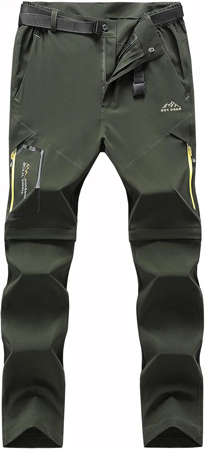 Men's Joggers Athletic Sweatpants Casual Windproof Slim Fit Hiking Workout Running Pants Trousers with Zipper Pockets