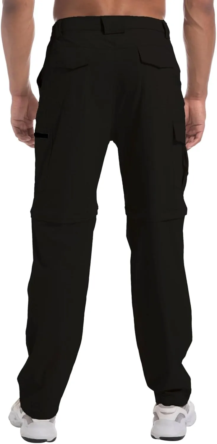 Mens Outdoor Hiking Pants Convertible Lightweight Water Resistant Quick Dry Zip Off Fishing Travel Camping Tactical Pants