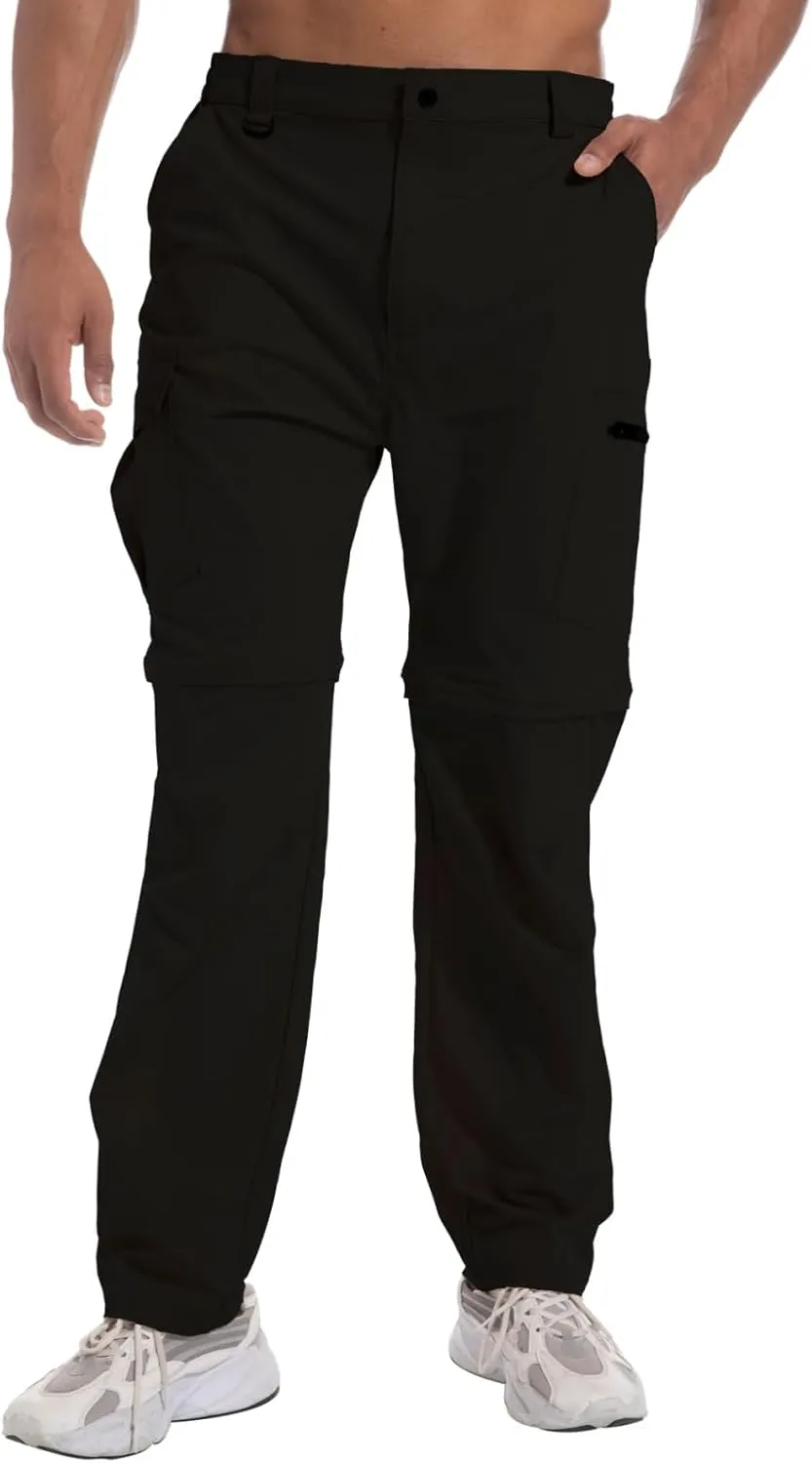 Mens Outdoor Hiking Pants Convertible Lightweight Water Resistant Quick Dry Zip Off Fishing Travel Camping Tactical Pants
