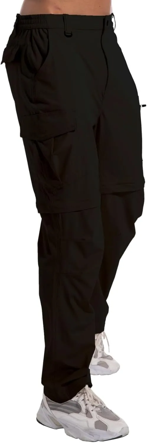 Mens Outdoor Hiking Pants Convertible Lightweight Water Resistant Quick Dry Zip Off Fishing Travel Camping Tactical Pants