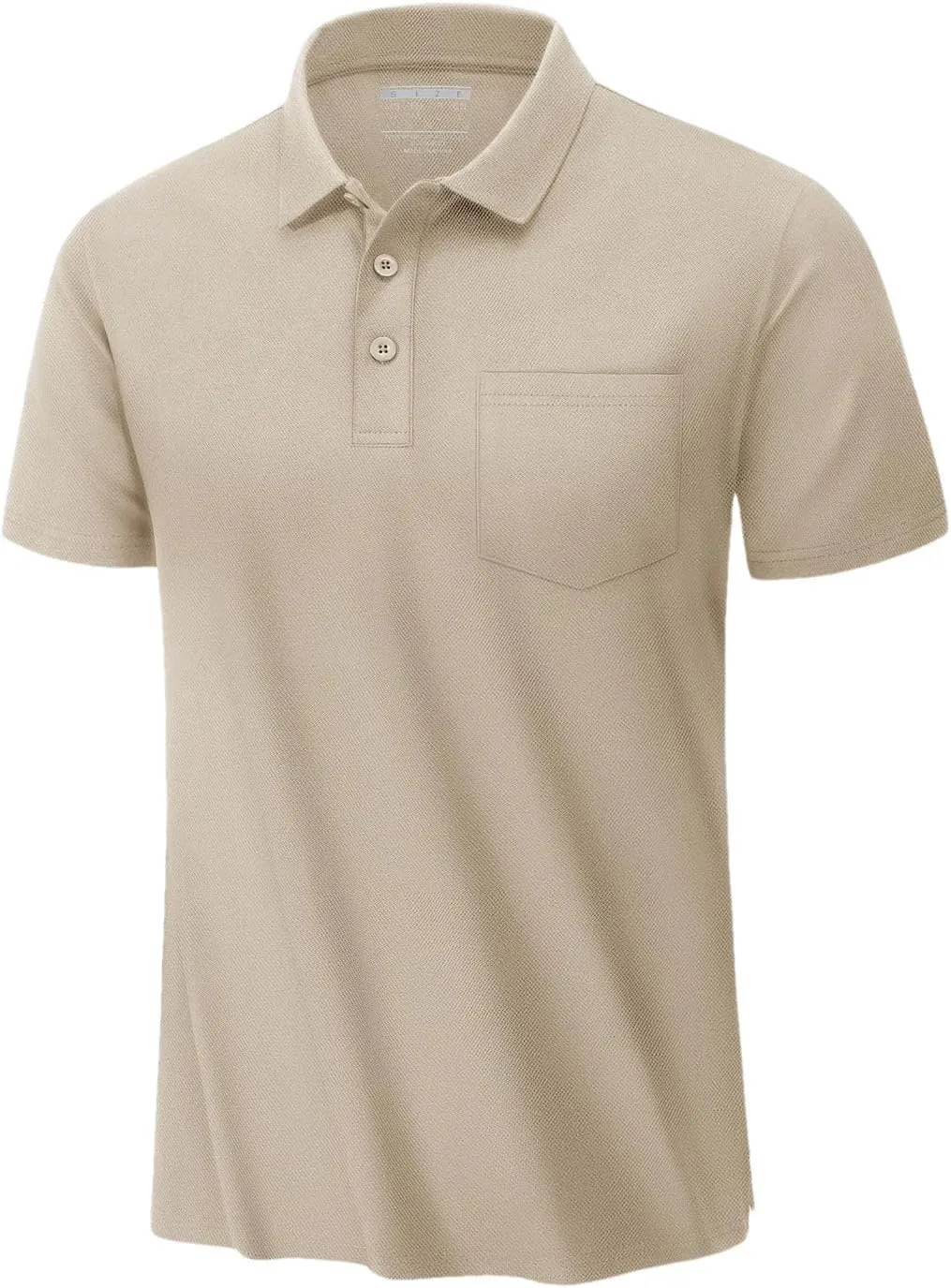 MenS Summer Quick Dry Polos Shirts Chest Pocket Short Sleeve Tee Shirts Business Work Breathable Shirts