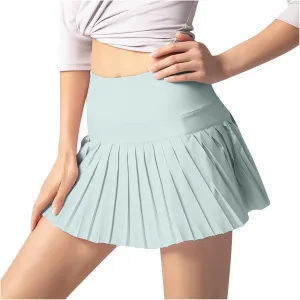 Mini Skorts for Women Trendy Pleated Flowy Workout Summer High Waisted Skirts Cute Skater Tennis Skirt Sport Dress