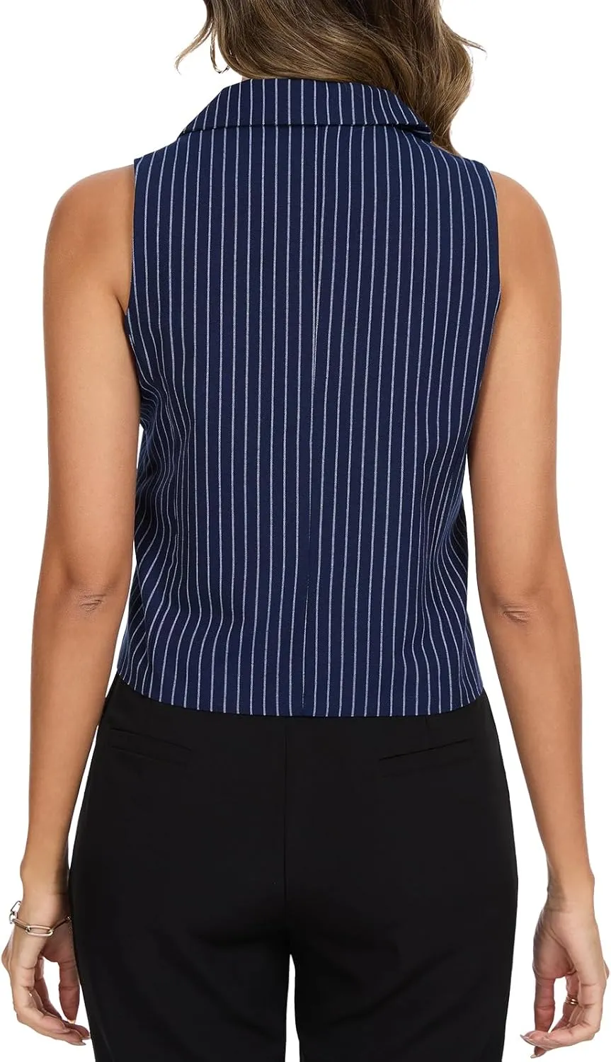 MINTLIMIT Waistcoat Vest for Women Fully Lined Button Down V Neck Formal Dressy Suit Vests with Pockets