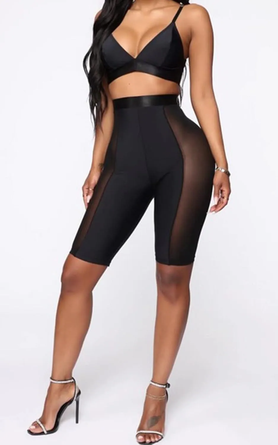 Mintsnow Women's Sheer Mesh Lace Leggings Stretchy High Waist Long Pants Lightweight Casual Pants