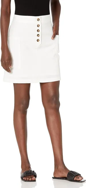 Mud Pie Women's Flynn Button Fly Skirt