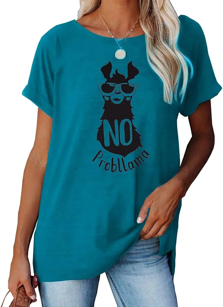 NIUBIA Women's T Shirts Summer Tops Simple Heart Graphic Shirts Sayings Short Sleeve Vacation Casual Blouse Thankful Tee