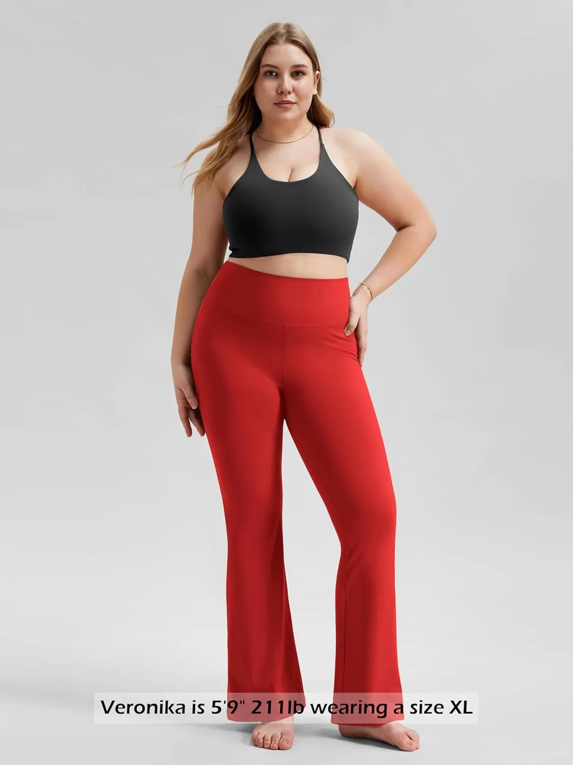 ODODOS Women's Bootcut Yoga Pants Tummy Control Non See Through Bootleg Gym Workout Pants