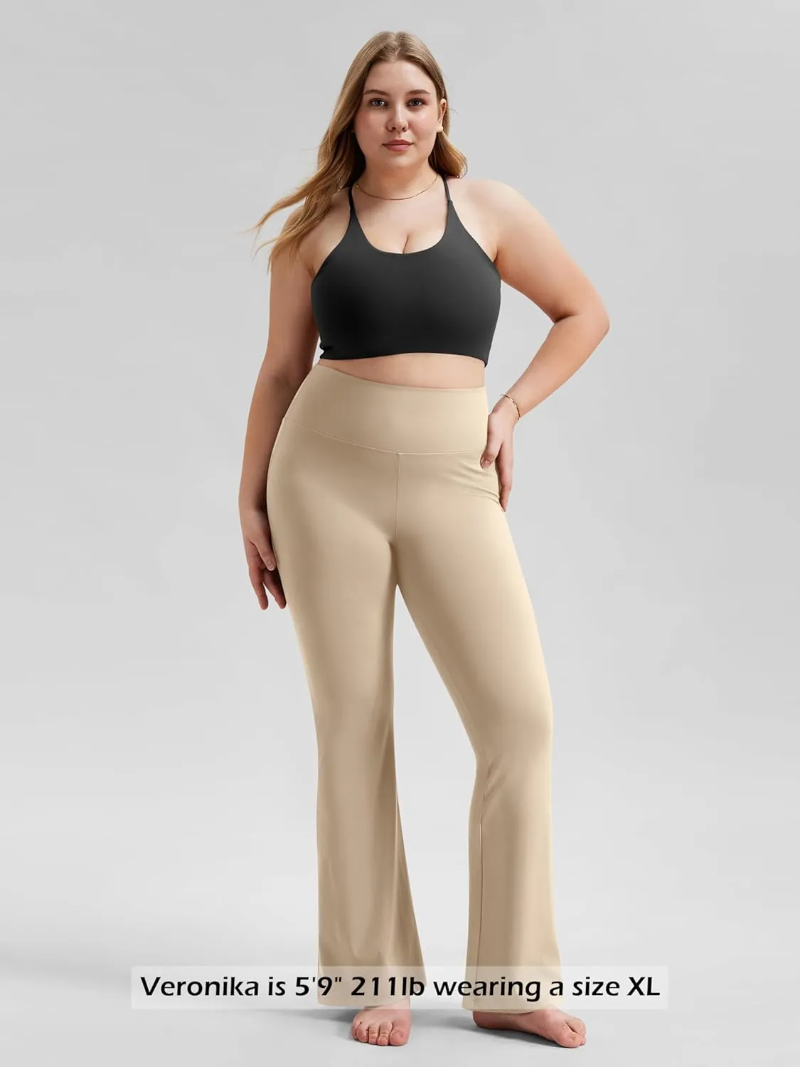 ODODOS Women's Bootcut Yoga Pants Tummy Control Non See Through Bootleg Gym Workout Pants