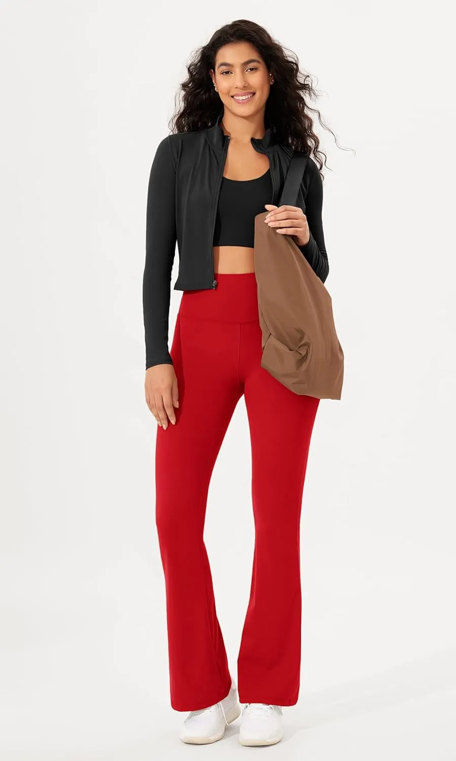 ODODOS Women's Bootcut Yoga Pants Tummy Control Non See Through Bootleg Gym Workout Pants