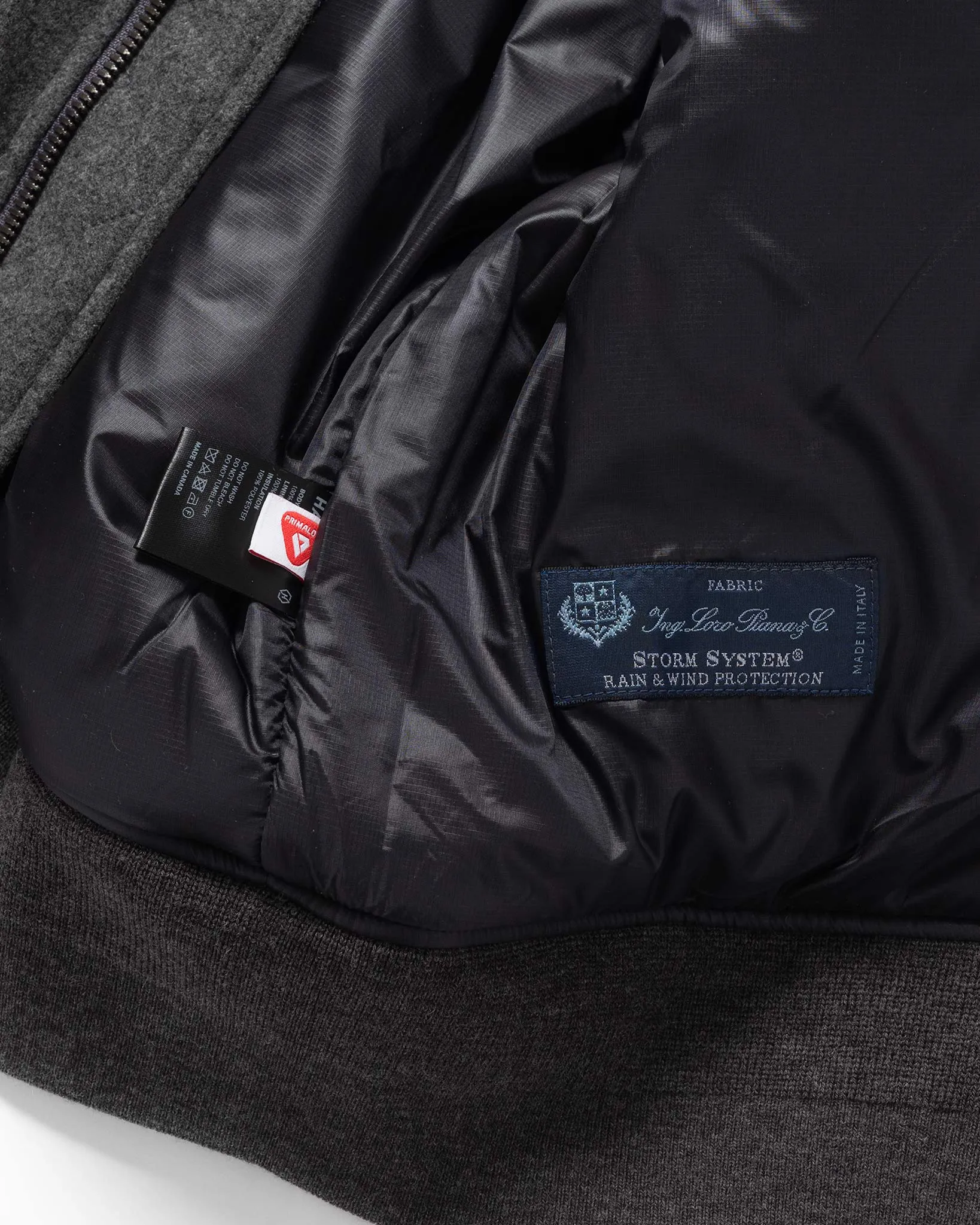 Pilot Jacket - Loro Piana Storm System Wool Ash / Primaloft