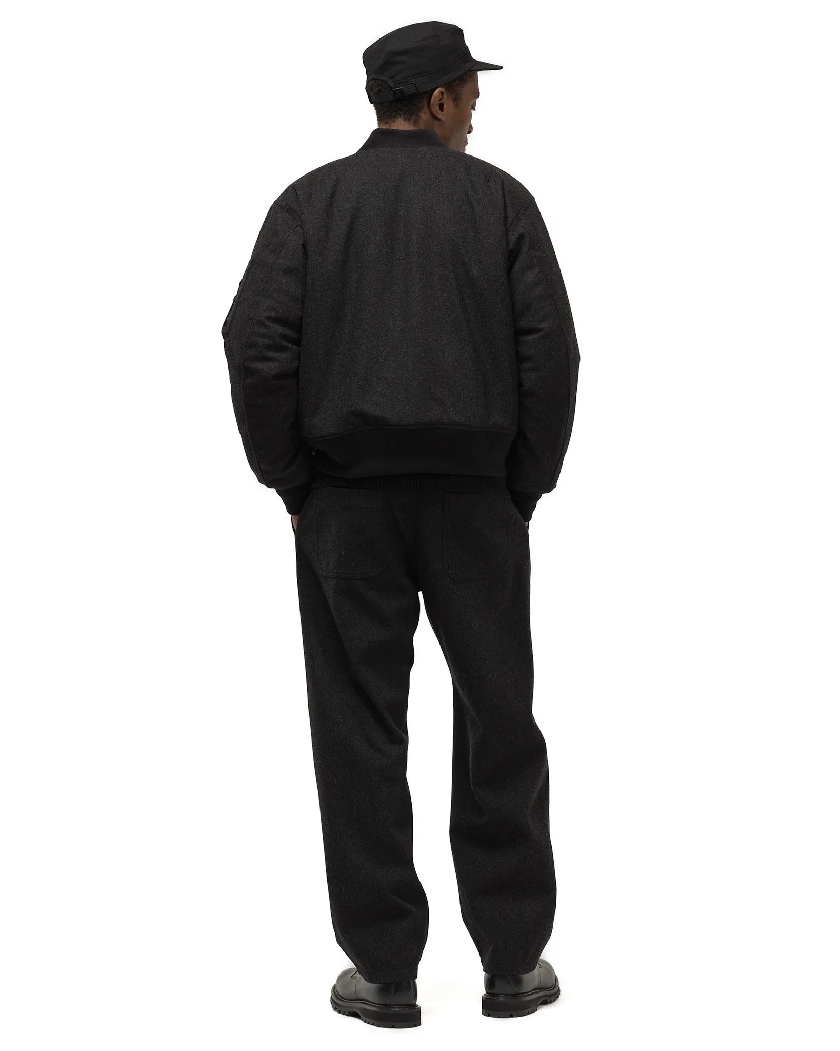 Pilot Jacket - Loro Piana Storm System Wool Charcoal / Primaloft