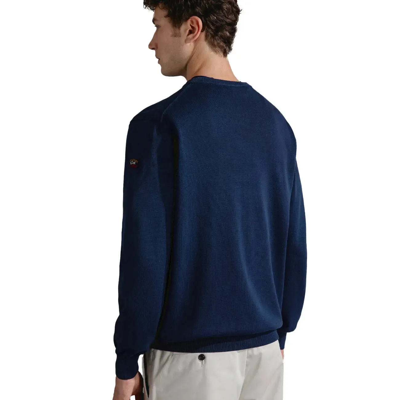 Pima Cotton Navy Knit Sweater