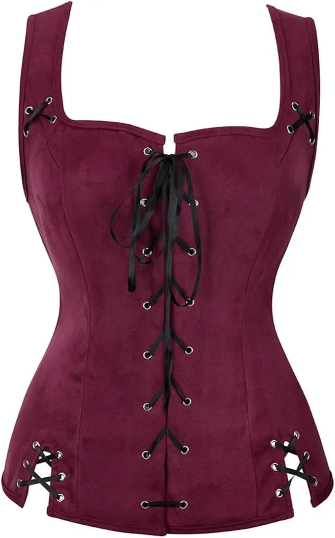 Pirate Renaissance Costumes for Women Steampunk Pirate Vest Viking Costume Bodice