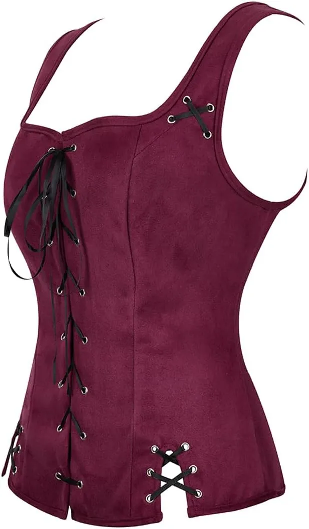 Pirate Renaissance Costumes for Women Steampunk Pirate Vest Viking Costume Bodice