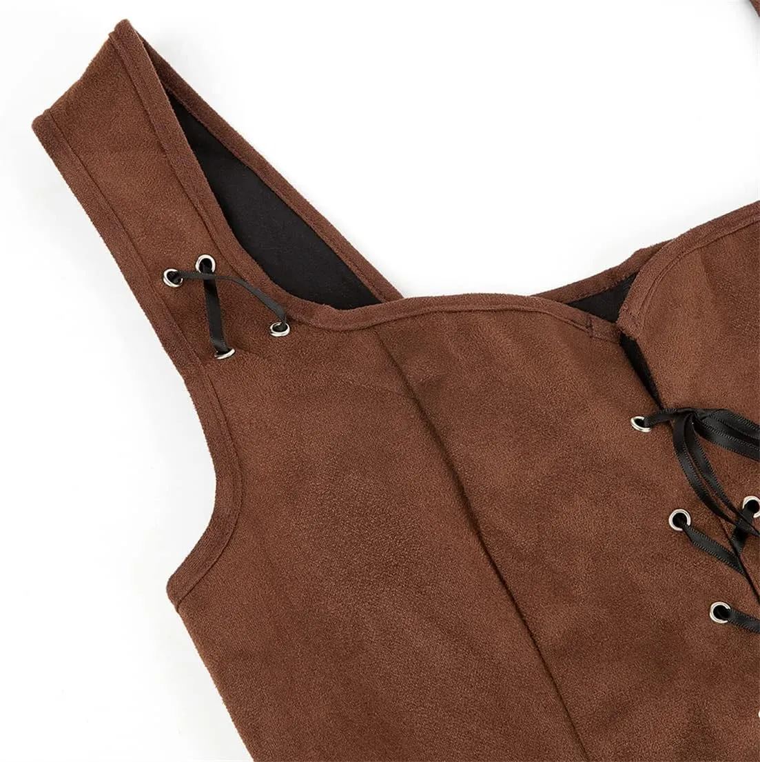 Pirate Renaissance Costumes for Women Steampunk Pirate Vest Viking Costume Bodice