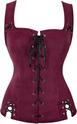 Pirate Renaissance Costumes for Women Steampunk Pirate Vest Viking Costume Bodice