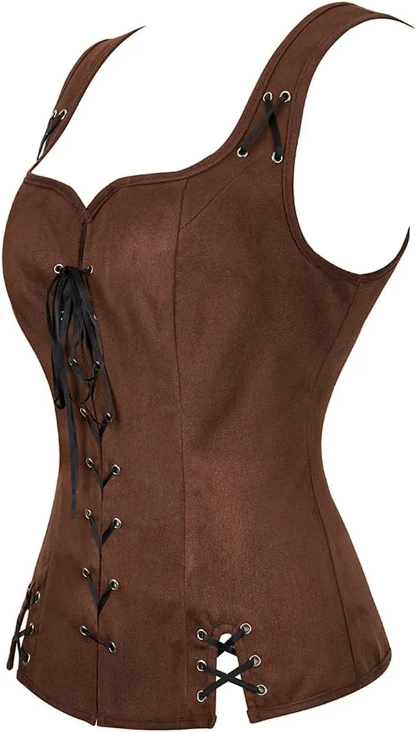 Pirate Renaissance Costumes for Women Steampunk Pirate Vest Viking Costume Bodice