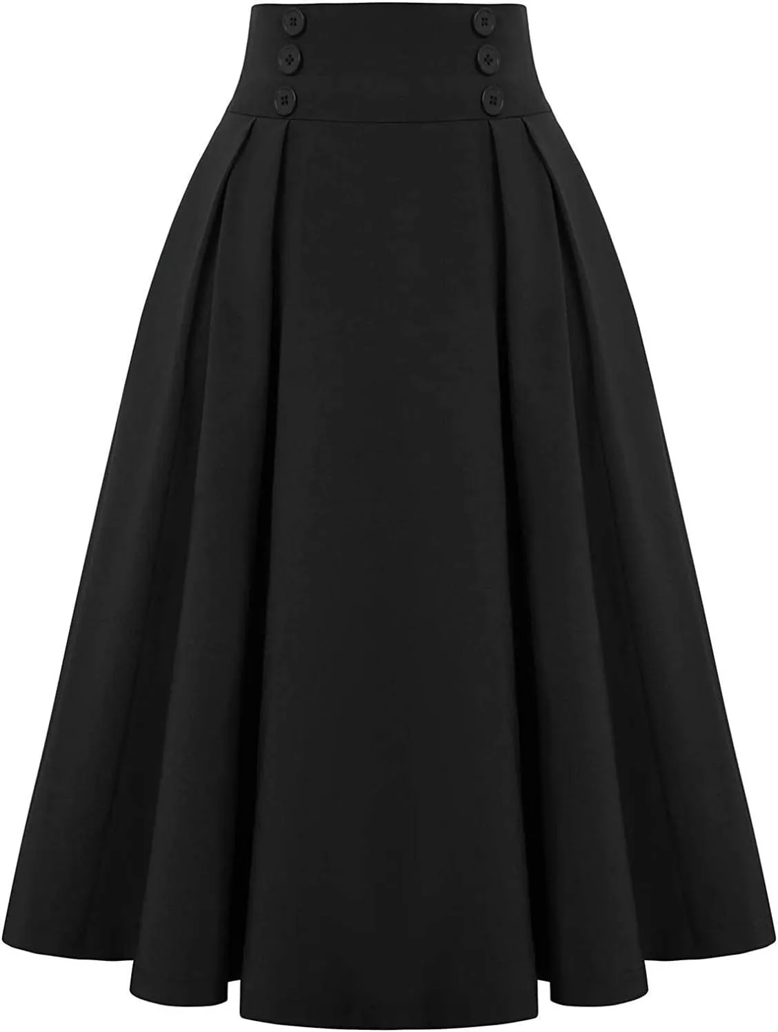 Plus Size Skirts for Curvy Women Pleated Ruffle Swing Maxi Skirt Dress Summer Causal Solid High Elastic Waist Skirt