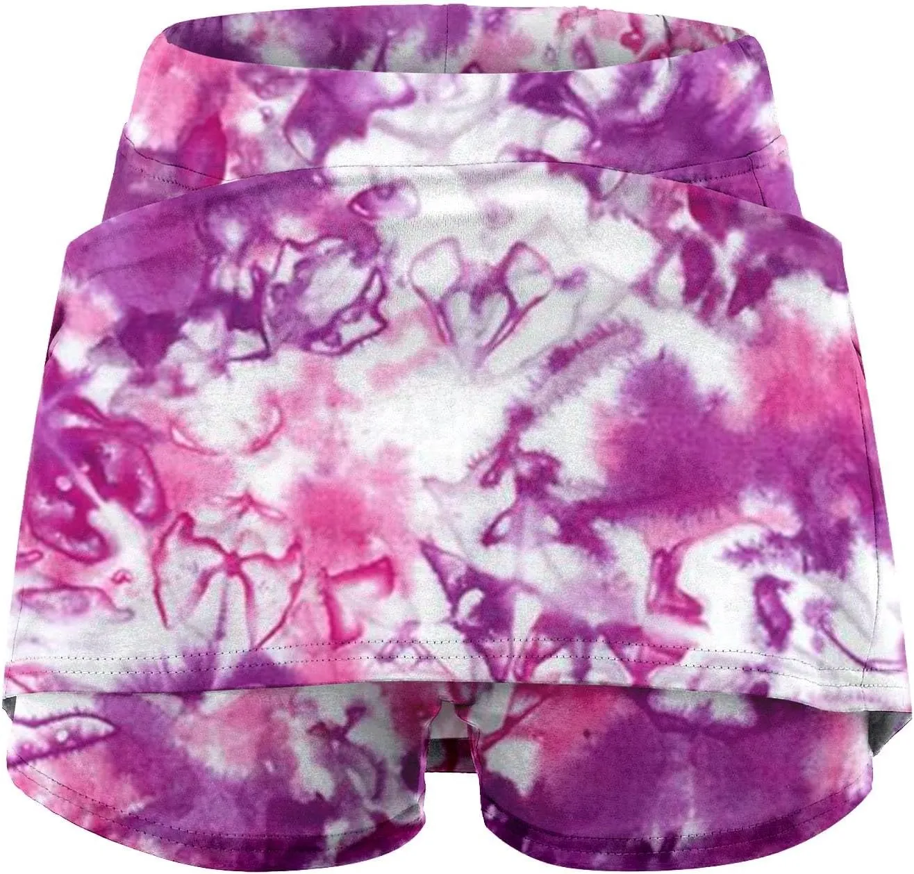 Plus Size Skorts for Curvy Women Summer Tummy Control Athletic Short High Waist Loose Casual Outfits with Pockets