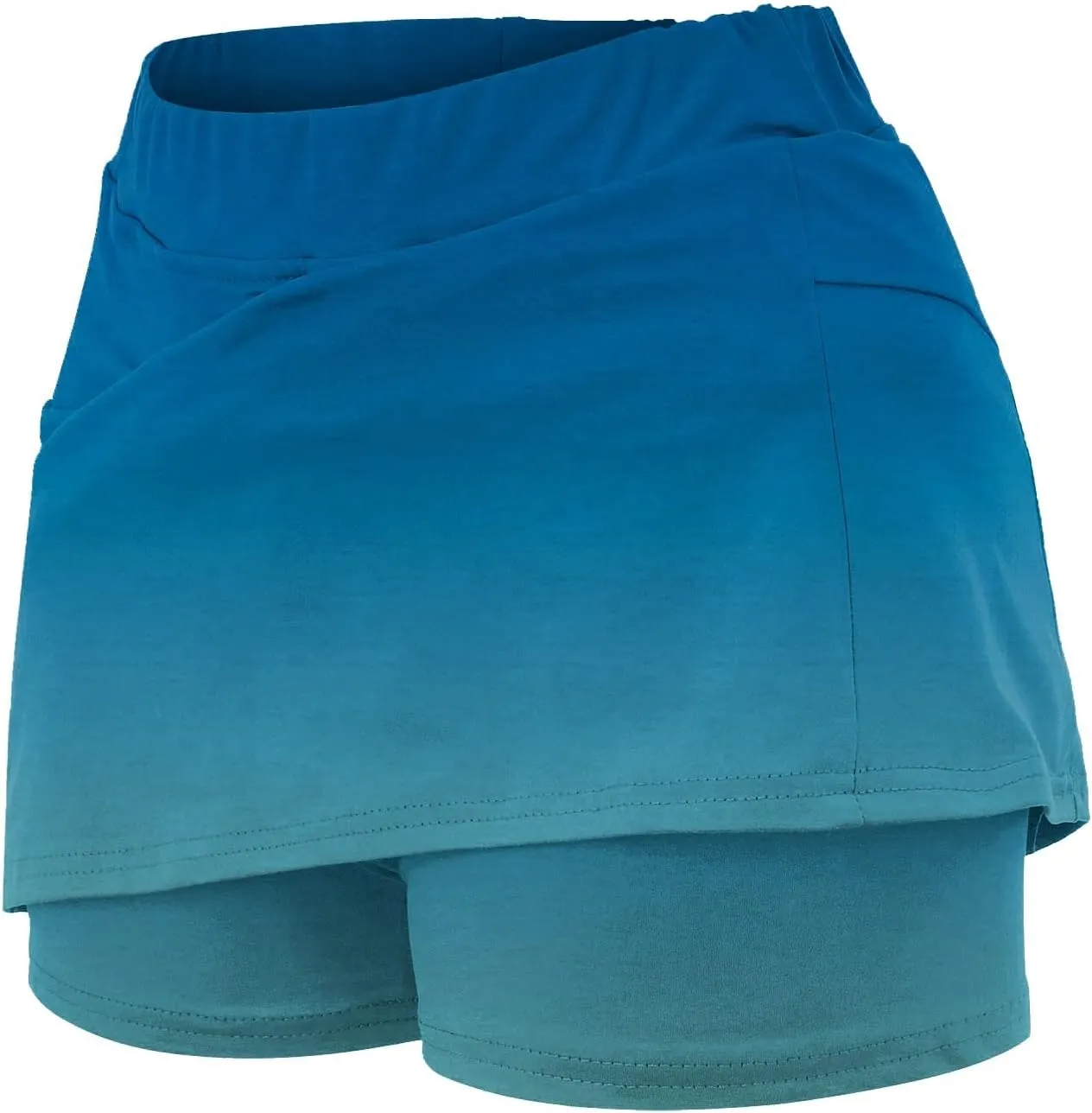 Plus Size Skorts for Women High Waisted Athletic Tennis Tummy Control Golf Skirts with Shorts Pockets Biker Shorts