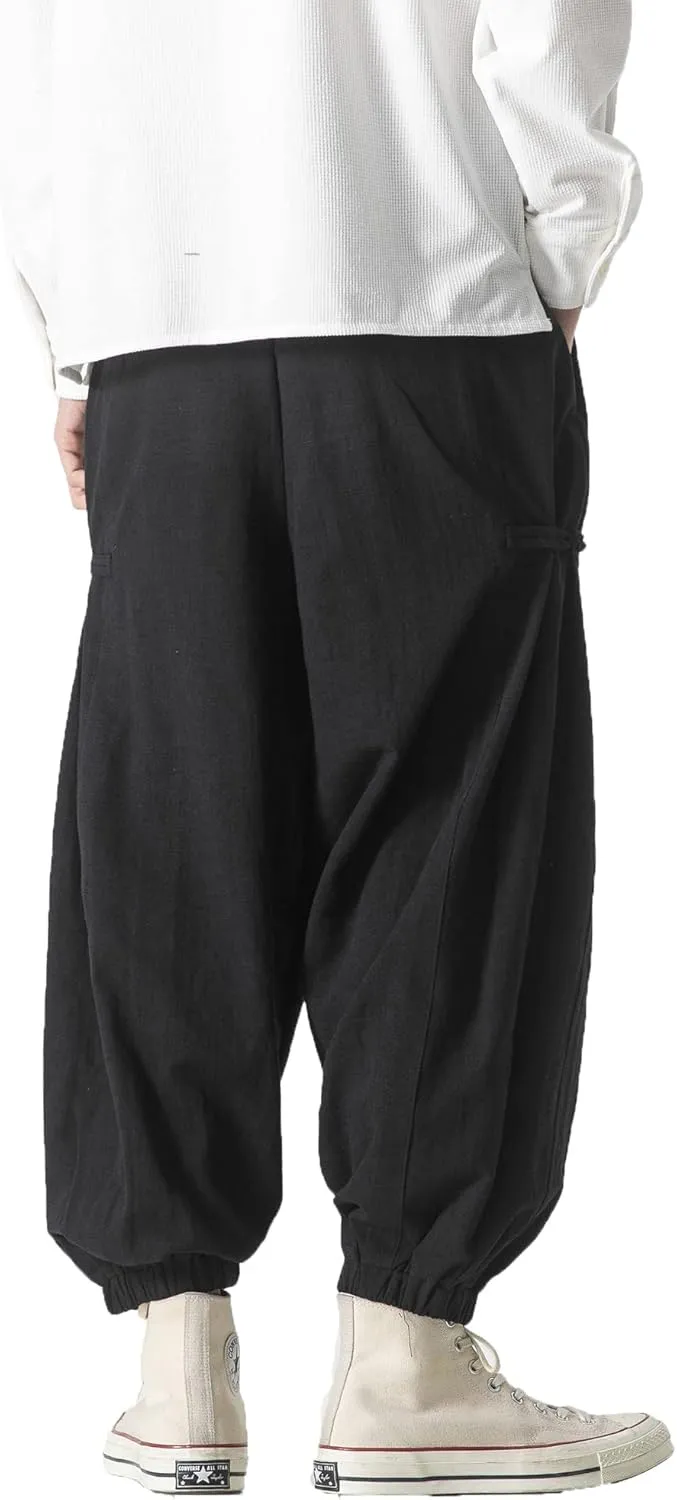 PRIJOUHE Men's Joggers Sweatpants Casual Wide Leg Jogger Pants Lightweight Sweat Pants with Pockets