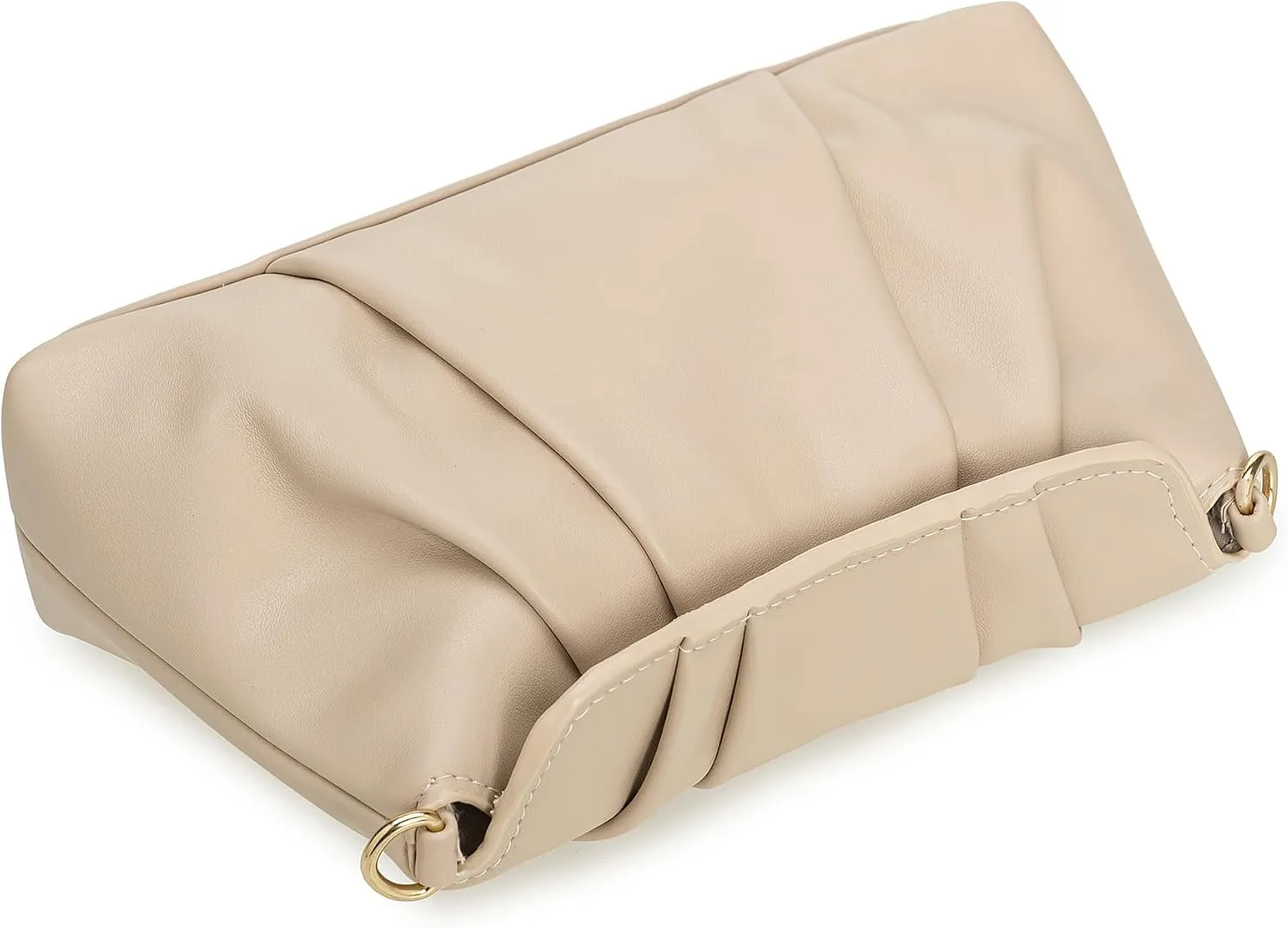 PU Clutch Handbag for Women Evening Bag Formal Dressy Purse with Pearl Strap