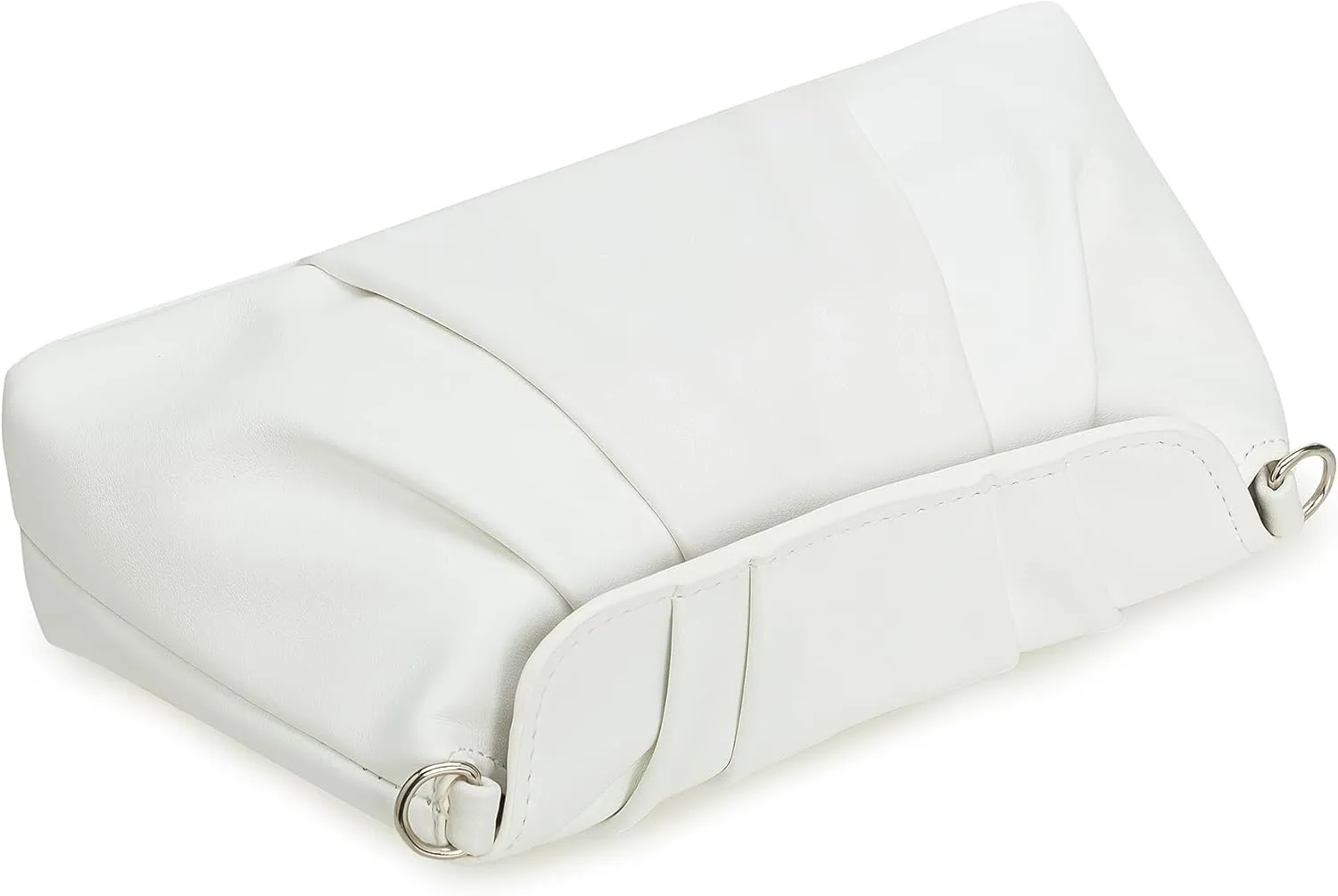 PU Clutch Handbag for Women Evening Bag Formal Dressy Purse with Pearl Strap